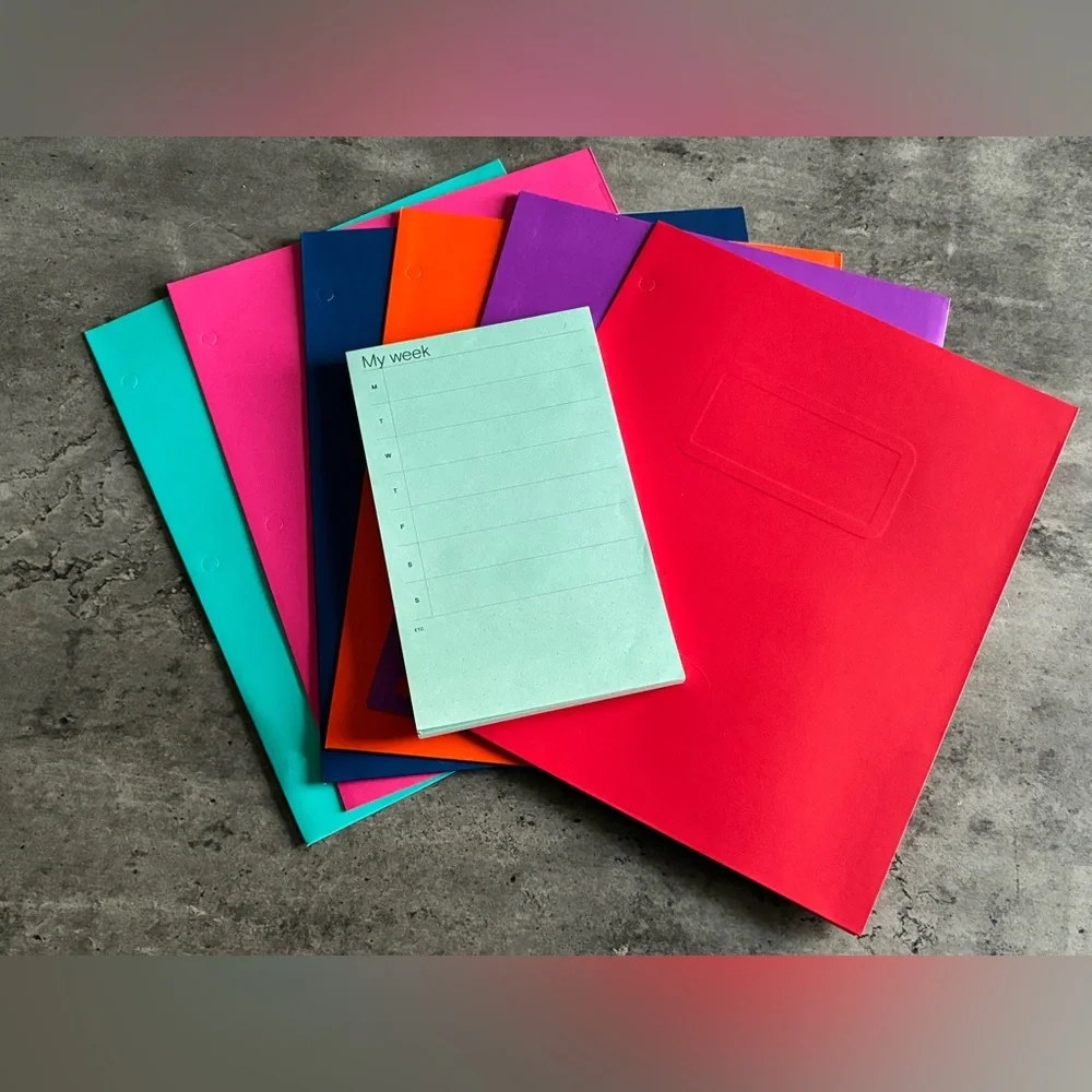 Colorful Folder and My Week Notepad Set